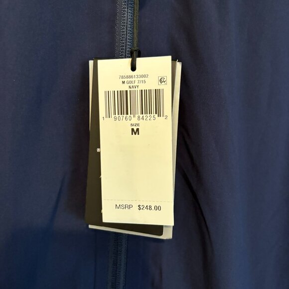 New RLX Ralph Lauren Golf Men's Wicking Full Zip Jacket M Navy $248 Stow Hood - Picture 6 of 14